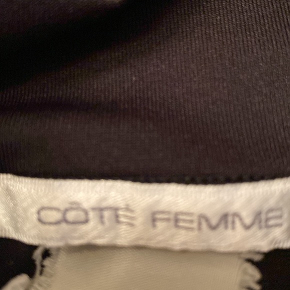 Cote Femme Black Sleeveless Mock Turtleneck Size M - Picture 2 of 2